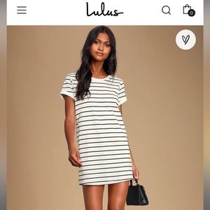 Lulu's Black and White Striped Dress